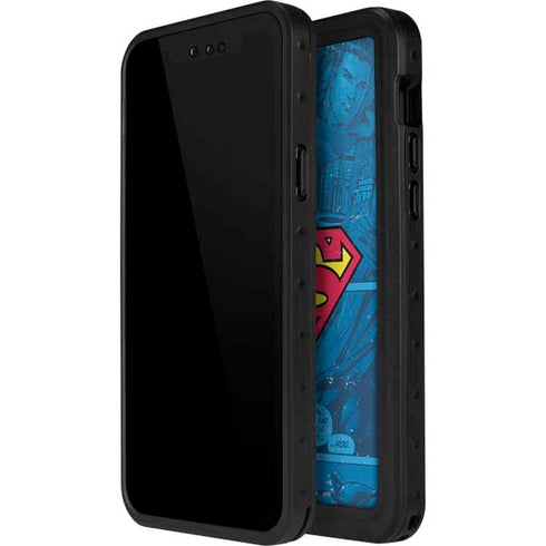 DC Comics Superman Logo Background Pattern iPhone 15 Waterproof Case